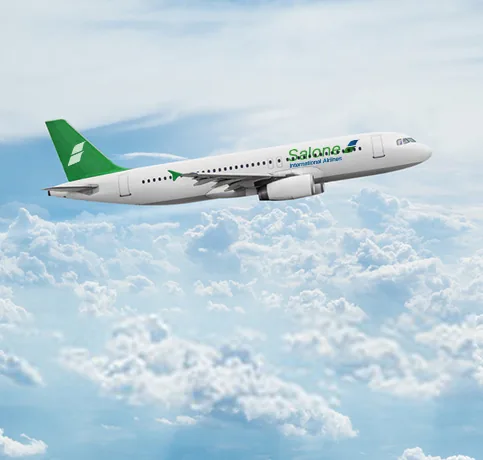 Salone International Airlines aircraft above the clouds